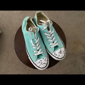 mint green all-star converse